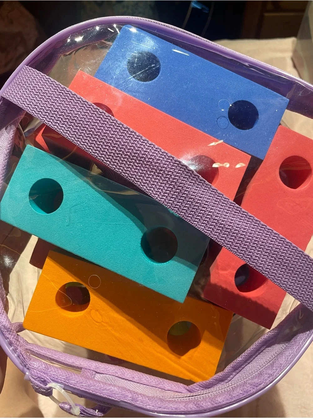 NWT Foam Peg Blocks Bag of 100 Multicolored Pieces
